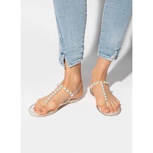 clear jelly sandals for adults